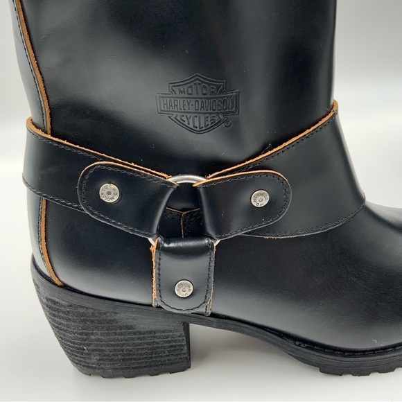 Harley-Davidson Lalanne Black Motorcycle Women’s Harness Boots. Size 9.5. (NWT). - Picture 10 of 11